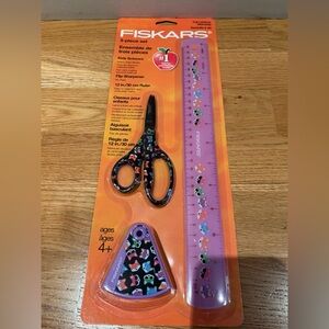NWT Fiskars 3-Piece Scissor, Ruler & Pencil Sharpener Set.